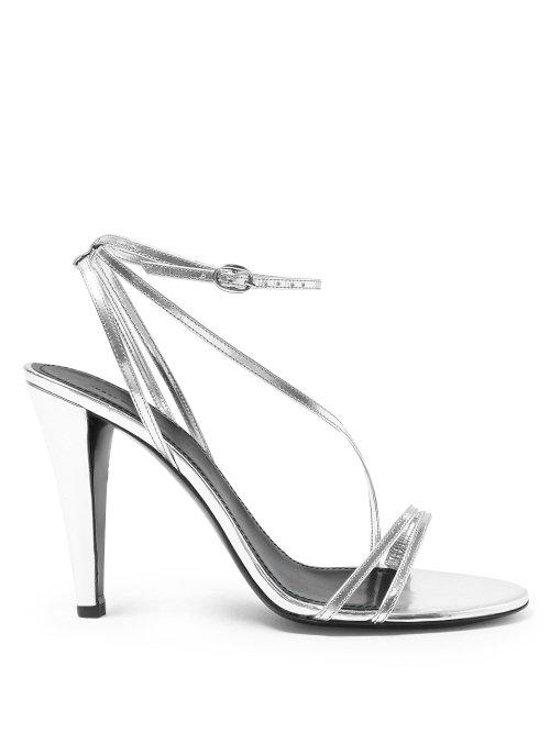 Matchesfashion.com Isabel Marant - Arora Leather Stiletto Heels - Womens - Silver