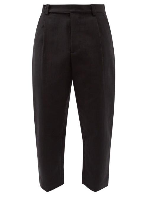 Studio Nicholson - Cropped Cotton-blend Trousers - Mens - Black