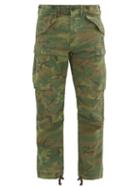 Matchesfashion.com Rrl - Regiment Camouflage-print Cotton Cargo Trousers - Mens - Green