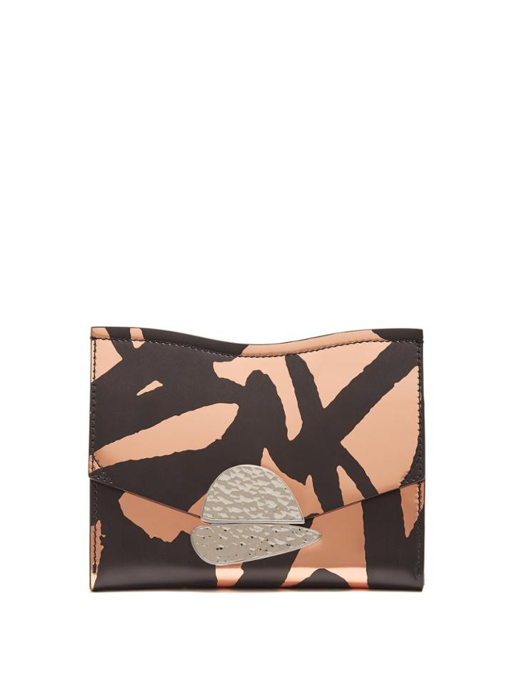 Proenza Schouler Curl Graffiti-print Leather Clutch