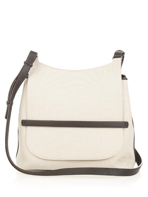 The Row Canvas And Leather Cross-body Bag