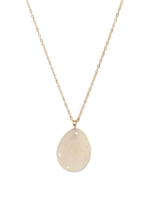 Ladies Fine Jewellery Cvc Stones - Frost Diamond & 18kt Gold Necklace - Womens - White