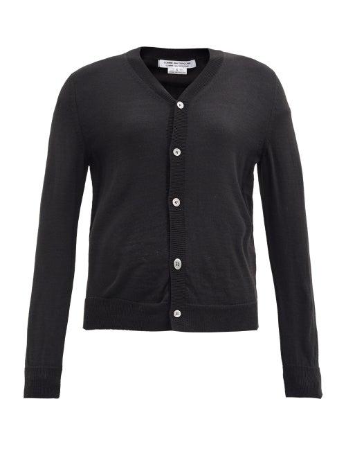 Matchesfashion.com Comme Des Garons Comme Des Garons - Acrylic V Neck Cardigan - Womens - Black