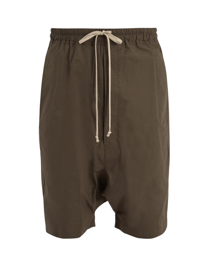 Rick Owens Dropped-crotch Cotton Shorts