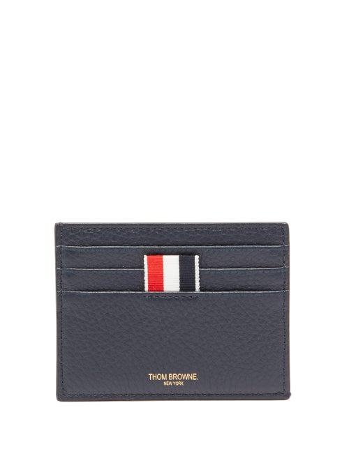 Matchesfashion.com Thom Browne - Striped Leather Cardholder - Mens - Multi