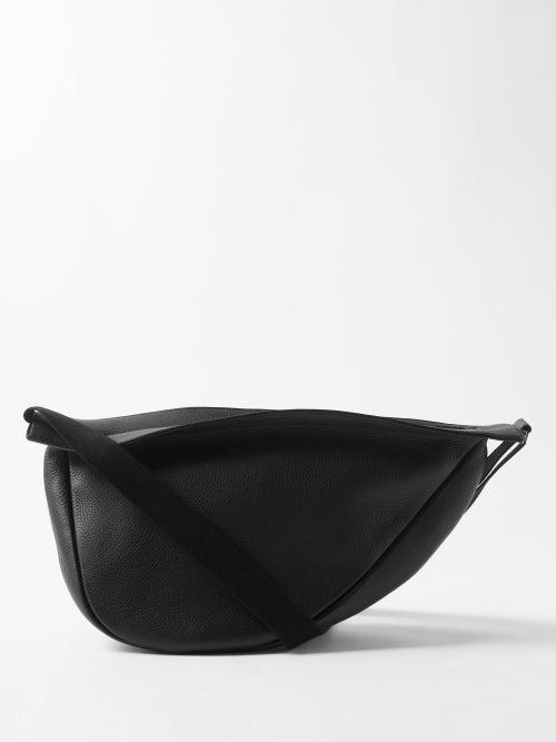 The Row - Slouchy Banana Leather Cross-body Bag - Mens - Black