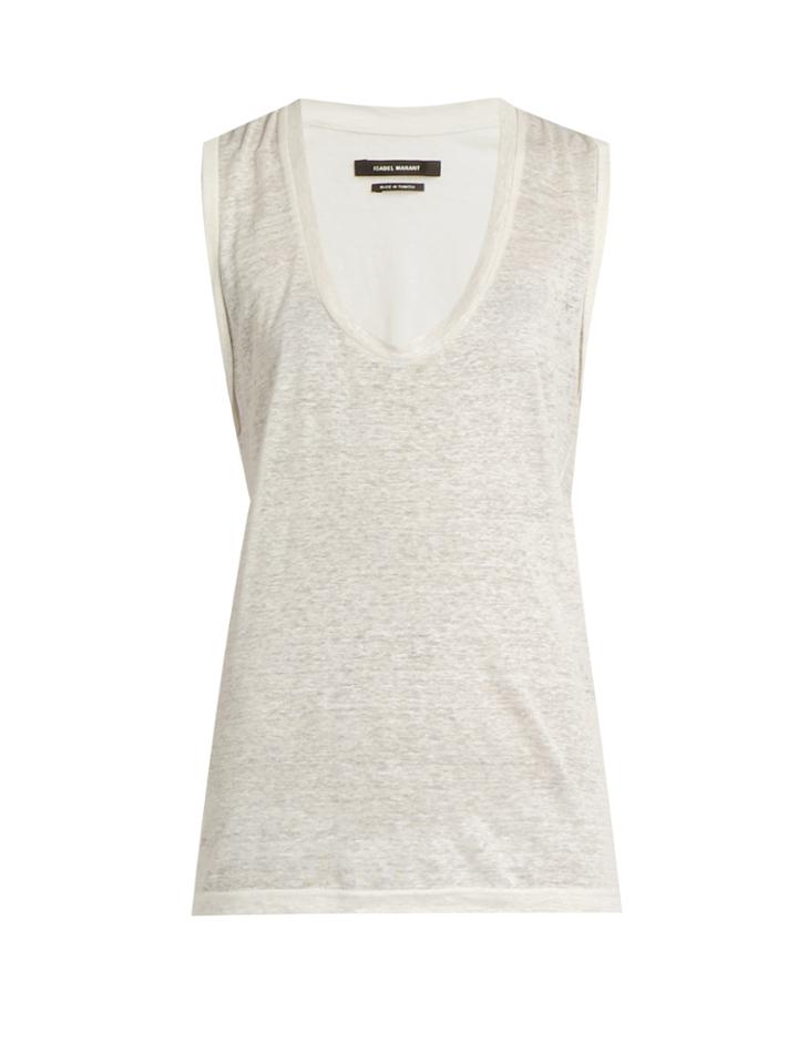 Isabel Marant Maik Linen-jersey Tank Top