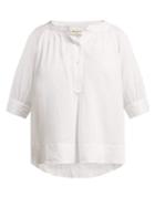 Matchesfashion.com Masscob - Maine Cropped Sleeve Cotton Blouse - Womens - White
