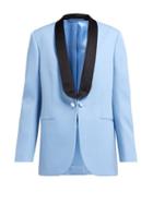 Matchesfashion.com Calvin Klein 205w39nyc - Silk Satin Lapel Wool Tuxedo Jacket - Womens - Blue Multi