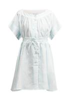 Matchesfashion.com Thierry Colson - Tania Floral Print Linen Dress - Womens - Light Blue