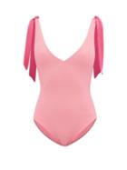 Cossie + Co - The Nikki Tie-shoulder Swimsuit - Womens - Pink Multi