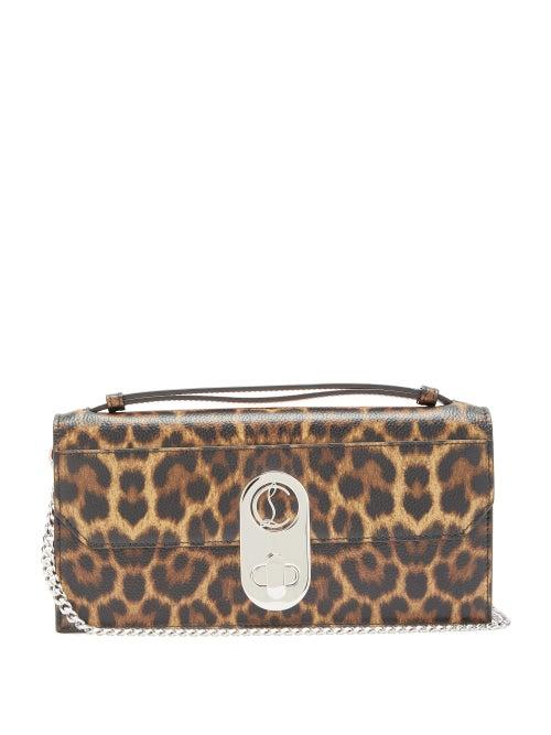 Matchesfashion.com Christian Louboutin - Elisa Leopard-print Leather Cross-body Bag - Womens - Leopard