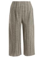 Pleats Please Issey Miyake Gingham Pleated Cropped Trousers