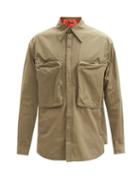 Dolce & Gabbana - Patch-pocket Cotton-blend Canvas Shirt - Mens - Green