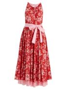 Matchesfashion.com Gl Hrgel - Floral Print Cotton Dress - Womens - Red Print