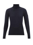 Fusalp - Stephanie Roll-neck Wool-blend Sweater - Womens - Navy
