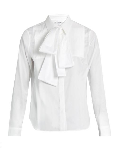Osman Perfect 5 Sanaz Pleated-bib Cotton Shirt