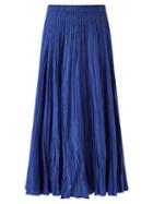 Ladies Rtw Joseph - Habotai Sully Crinkled Midi Skirt - Womens - Blue