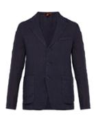 Matchesfashion.com Barena Venezia - Single Breasted Slubbed Linen Jacket - Mens - Navy