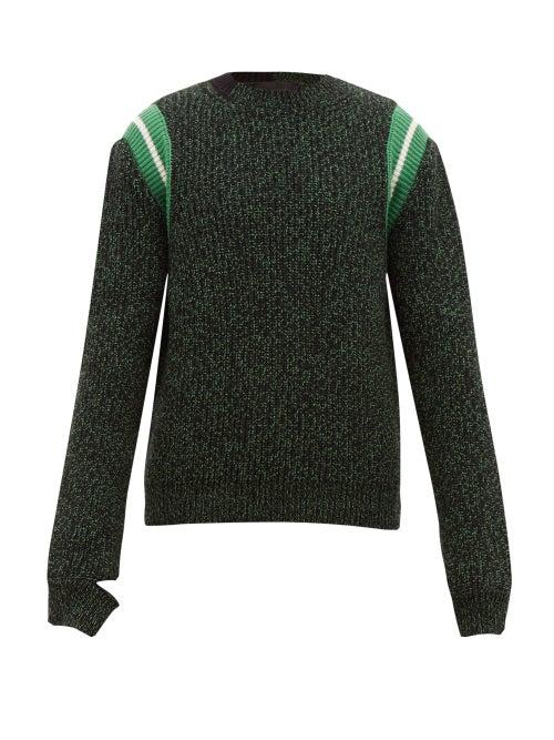 Matchesfashion.com Stella Mccartney - Striped Crew Neck Sweater - Mens - Green