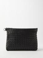 Bottega Veneta - Hidrology Intrecciato-leather Pouch - Mens - Black