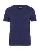 Matchesfashion.com Frescobol Carioca - V Neck Cotton Blend T Shirt - Mens - Navy