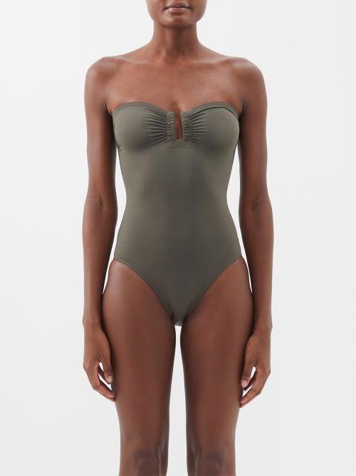 Eres - Cassiope Strapless Swimsuit - Womens - Olive