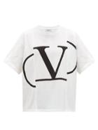 Matchesfashion.com Valentino - Patchwork Monogram Print T Shirt - Mens - White