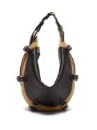 Matchesfashion.com Altuzarra - Play Small Buckled Leather And Suede Bag - Womens - Black Beige