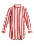 Marques'almeida Point-collar Striped Linen And Cotton-blend Shirt