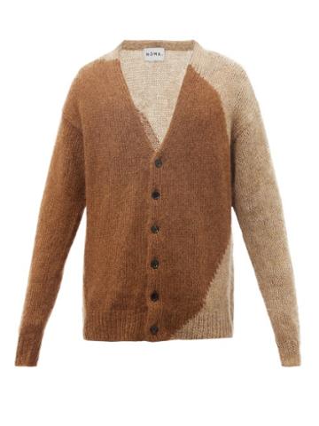 Noma T.d. - Bi-colour Mohair-blend Cardigan - Mens - Brown