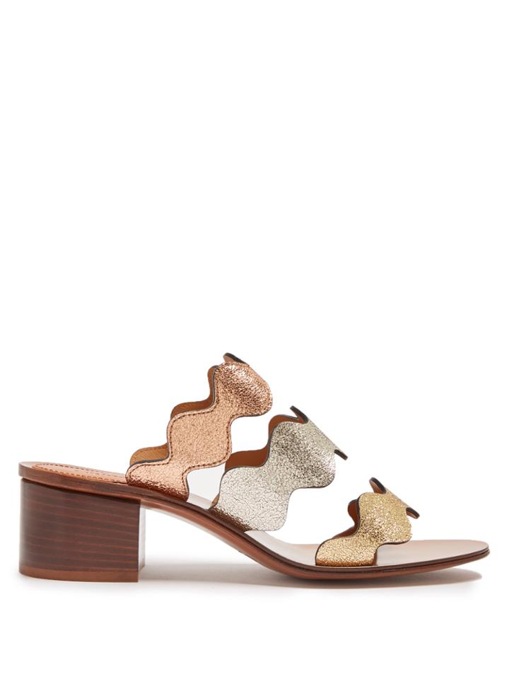 Chloé Lauren Triple-strap Leather Sandals