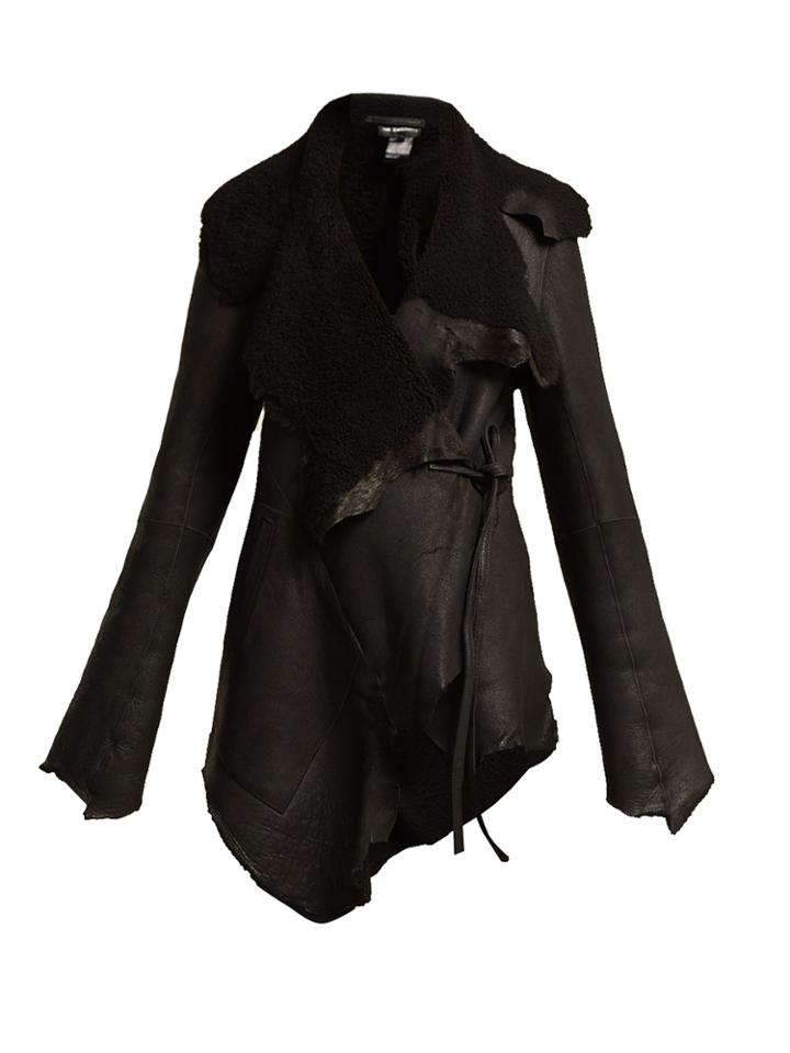 Ann Demeulemeester Raw-edge Open Leather Jacket