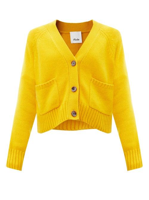 Allude - Cashmere Cardigan - Womens - Yellow