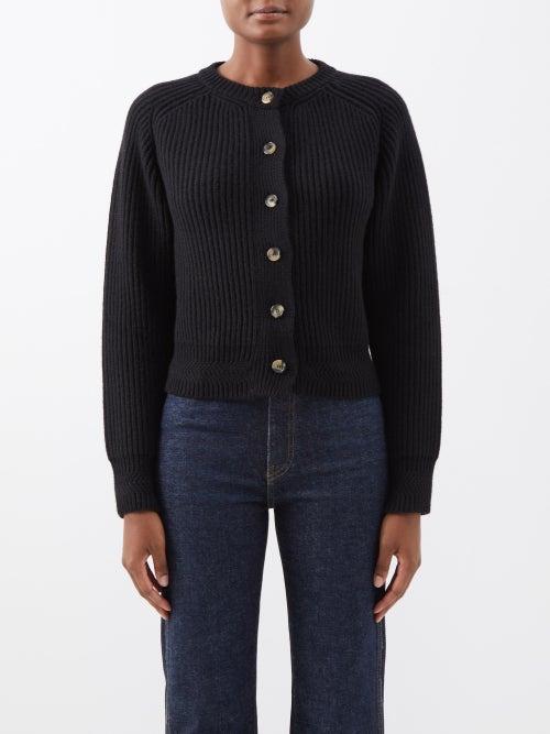 Khaite - Michaela Ribbed-knit Cashmere Cardigan - Womens - Black