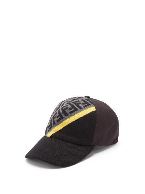 Matchesfashion.com Fendi - Ff-jacquard Canvas Baseball Cap - Mens - Black Yellow