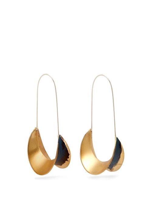 Matchesfashion.com Albus Lumen - X Ryan Storer Painted Hoop Earrings - Womens - Blue