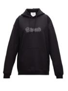 Matchesfashion.com Vetements - Crystal-logo Jersey Hooded Sweatshirt - Womens - Black