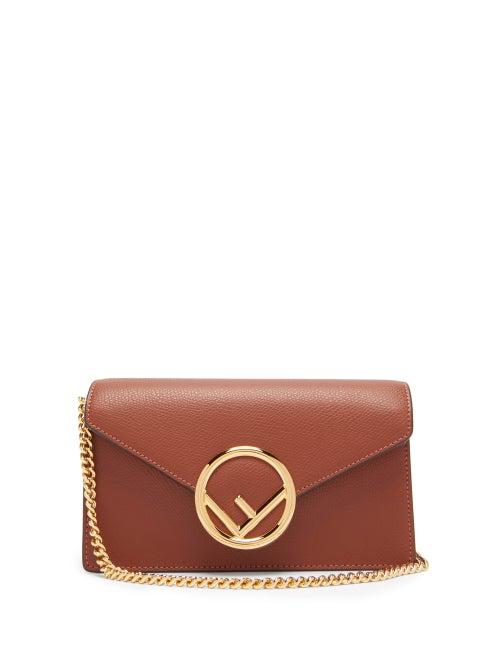 Matchesfashion.com Fendi - F Logo Leather Belt Bag - Womens - Brown