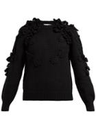 Matchesfashion.com Spencer Vladimir - The Winter Bloom Wool Blend Sweater - Womens - Black