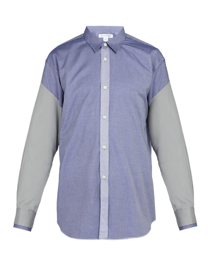 Comme Des Garçons Shirt Dobby Diamond-print Cotton Shirt