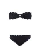 Marysia - Antibes Scallop-edged Bikini Briefs - Womens - Black