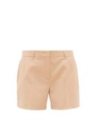 Matchesfashion.com Sies Marjan - Sienna Back-strap Wool-twill Shorts - Womens - Beige
