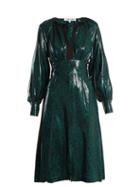 Matchesfashion.com Diane Von Furstenberg - Paisley Print Silk Blend Dress - Womens - Green Print