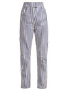 Rockins Striped High-rise Straight-leg Trousers