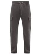 Frame - Flap-pocket Cotton-blend Jersey Track Pants - Mens - Dark Grey