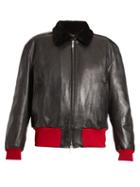 Matchesfashion.com Calvin Klein 205w39nyc - Bi Colour Leather Bomber Jacket - Womens - Black Multi
