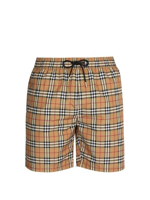 Matchesfashion.com Burberry - Vintage Check Swim Shorts - Mens - Multi