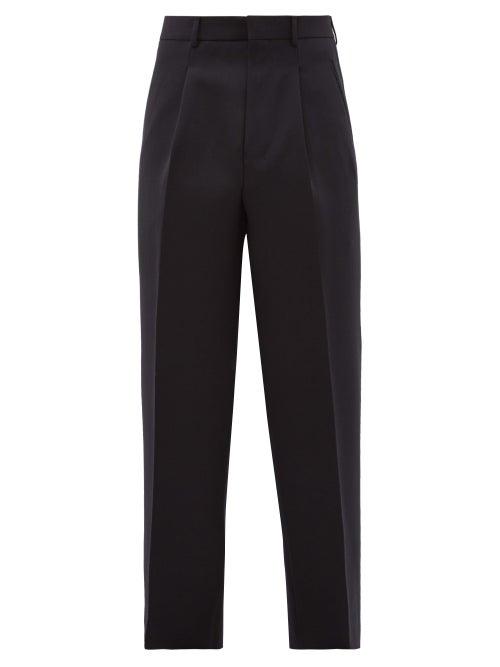 Matchesfashion.com Ami - Tailored Wool Twill Trousers - Mens - Navy