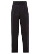Matchesfashion.com Ami - Tailored Wool Twill Trousers - Mens - Navy